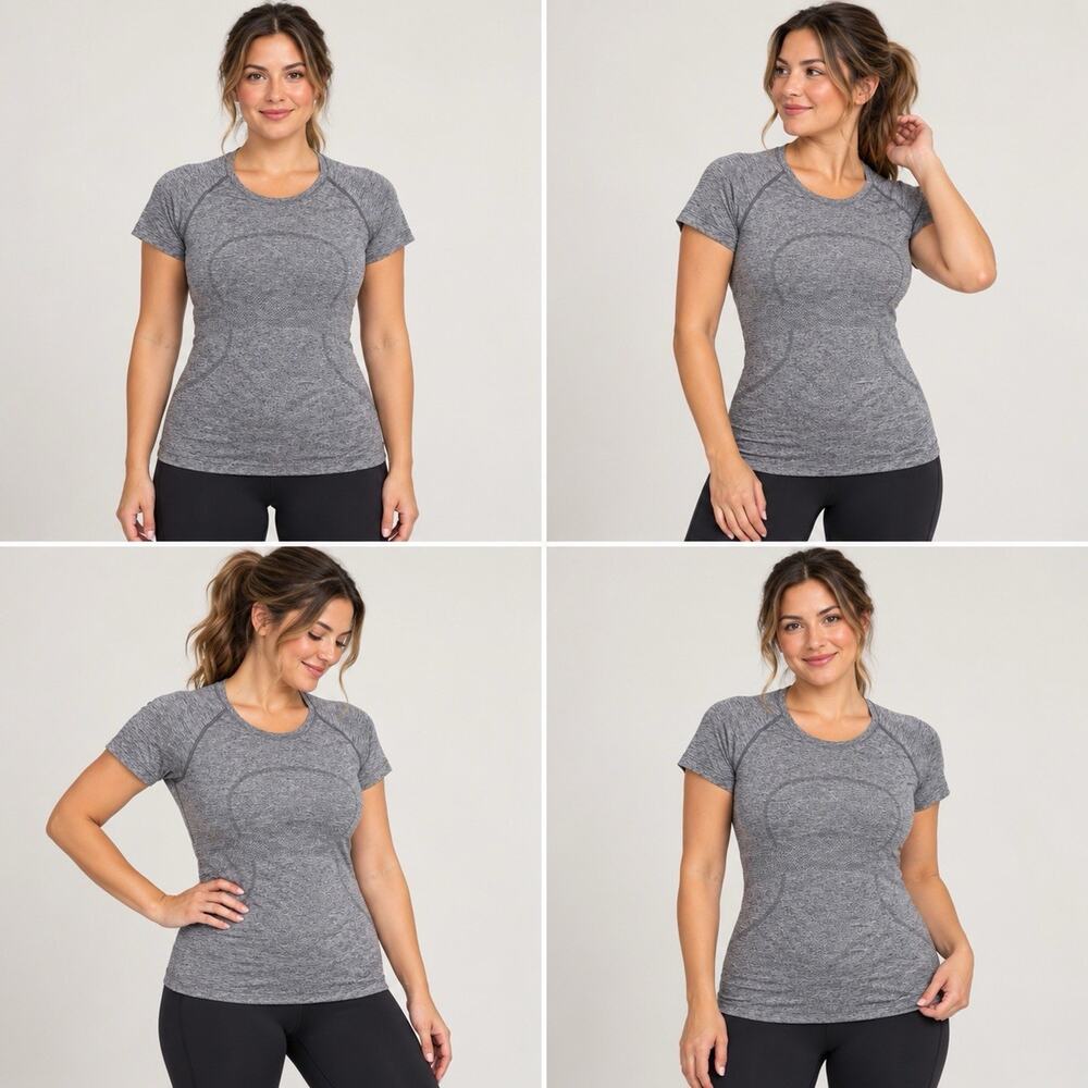 Lululemon Swiftly Tech Shirt Womens 12 Gray Short Sleeve Running Athletic Top